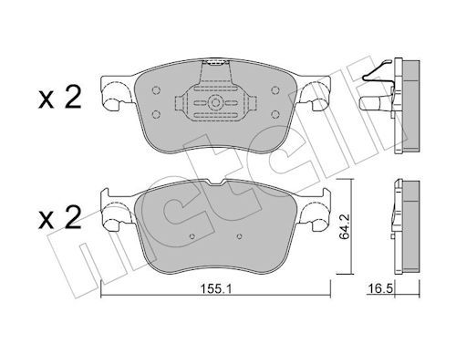Гальмівні колодки дискові METELLI 2212051 - zapix
