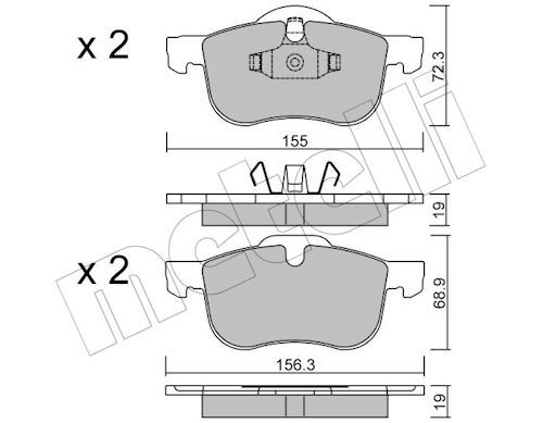 Гальмівні колодки дискові METELLI 2203090 - zapix