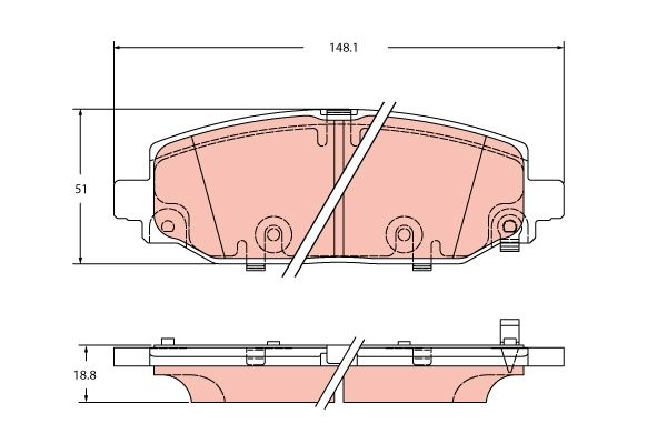 Гальмівні колодки дискові TRW GDB2360 - zapix