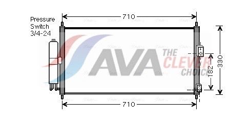 Радіатор кондиціонера AVA QUALITY COOLING DN5270D - zapix
