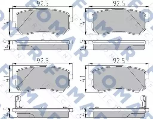 Гальмівні колодки дискові FOMAR FRICTION FO927681 - zapix