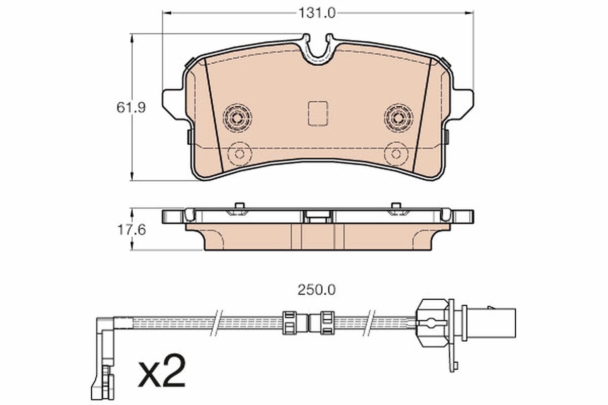 Гальмівні колодки дискові TRW GDB1975 - zapix
