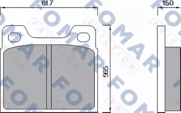 Гальмівні колодки дискові FOMAR FRICTION FO460285 - zapix