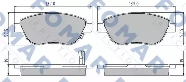 Гальмівні колодки дискові FOMAR FRICTION FO827581 - zapix