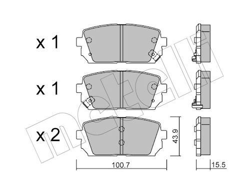 Гальмівні колодки дискові METELLI 2207840 - zapix