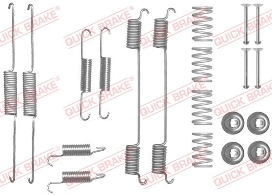 Монтажний комплект барабанних гальмівних колодок QUICK BRAKE 1050861 - zapix