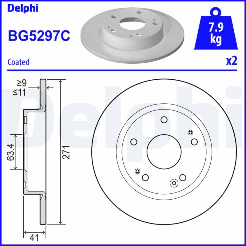 Гальмівний диск DELPHI BG5297C - zapix