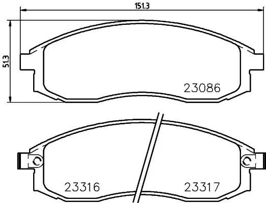 Гальмівні колодки дискові NISSHINBO NP3014 - zapix
