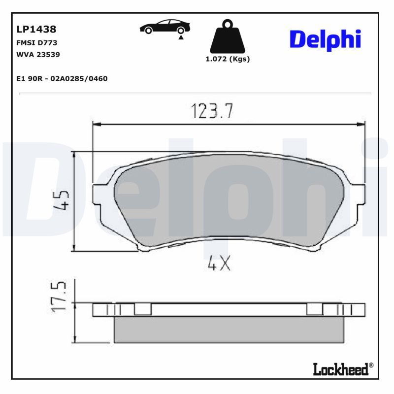 Гальмівні колодки дискові DELPHI LP1438 - zapix