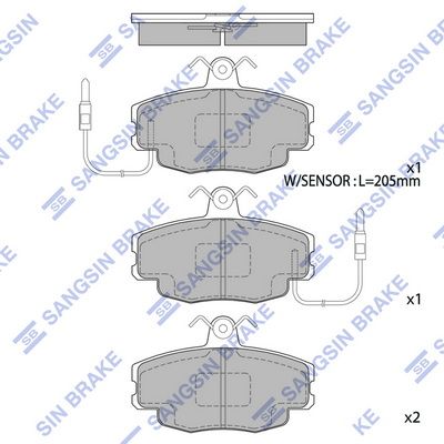 Гальмівні колодки дискові HI-Q SP1668 - zapix