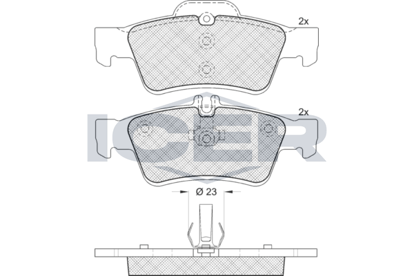 Гальмівні колодки дискові ICER 181576396 - zapix