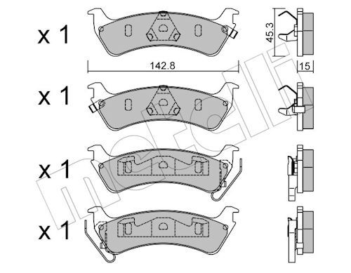 Гальмівні колодки дискові METELLI 2205270 - zapix