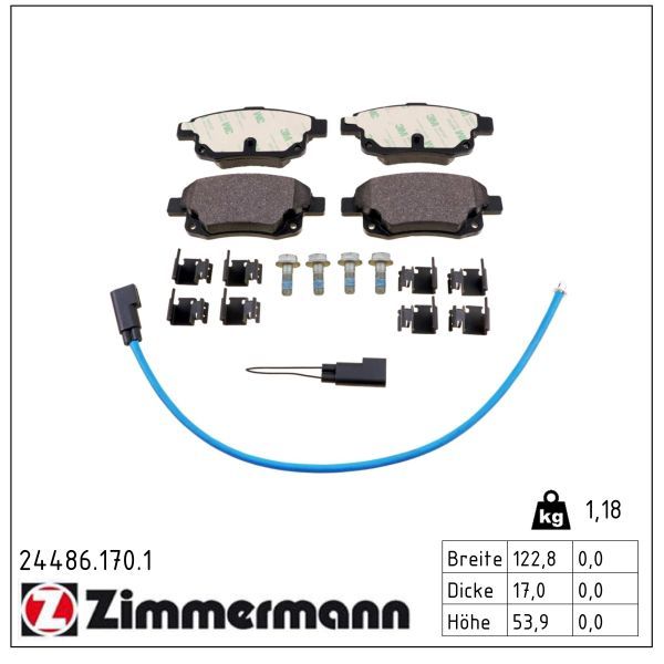 Гальмівні колодки дискові ZIMMERMANN 244861701 - zapix