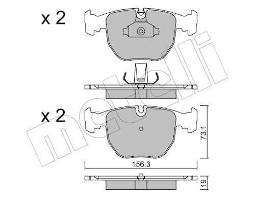 Гальмівні колодки дискові METELLI 2205590 - zapix