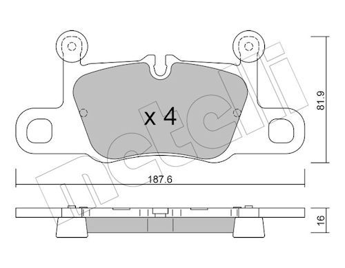 Гальмівні колодки дискові METELLI 2212580 - zapix