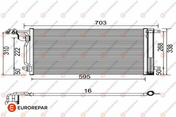 Радіатор кондиціонера EUROREPAR 1618099680 - zapix