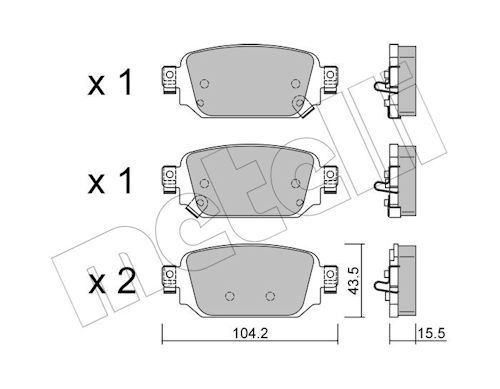 Гальмівні колодки дискові METELLI 2212380 - zapix