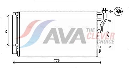 Радіатор кондиціонера AVA QUALITY COOLING HYA5246D - zapix