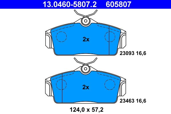 Гальмівні колодки дискові ATE 13046058072 - zapix