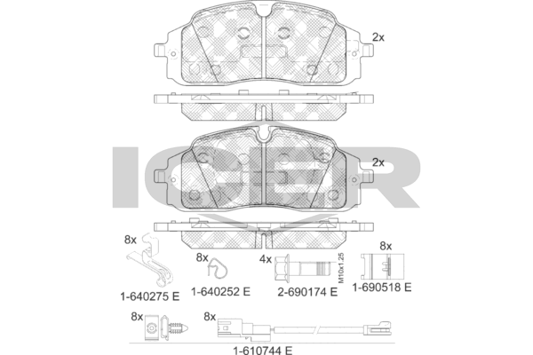 Гальмівні колодки дискові ICER 142511 - zapix