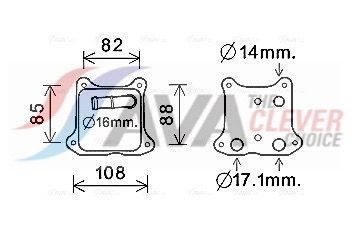 Оливний радіатор двигуна AVA QUALITY COOLING VN3391 - zapix