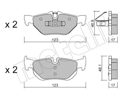 Гальмівні колодки дискові METELLI 2206420 - zapix