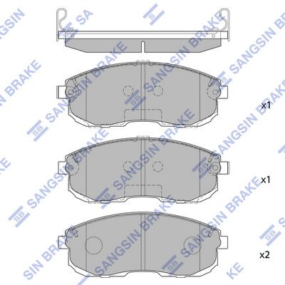 Гальмівні колодки дискові HI-Q SP1107F - zapix