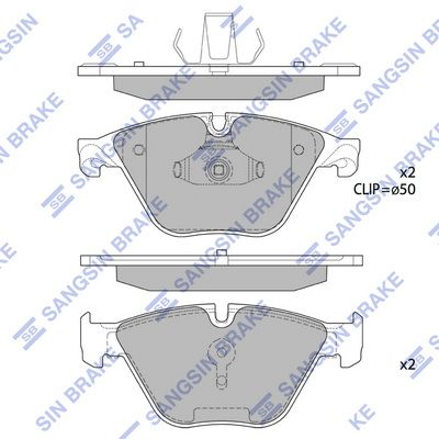 Гальмівні колодки дискові HI-Q SP1821 - zapix