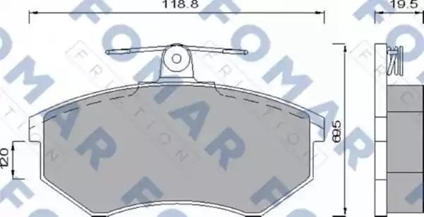 Гальмівні колодки дискові FOMAR FRICTION FO488581 - zapix