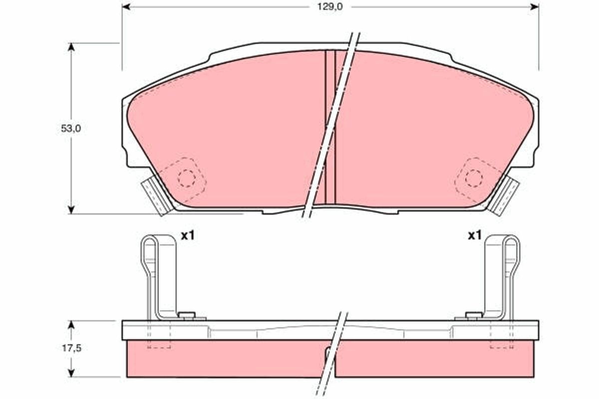 Гальмівні колодки дискові TRW GDB3034 - zapix