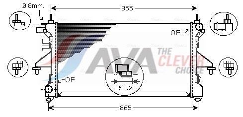 Радіатор охолодження двигуна AVA QUALITY COOLING PEA2309 - zapix