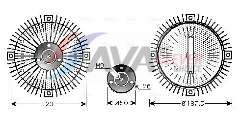 Муфта вентилятора охолодження AVA QUALITY COOLING VNC273 - zapix