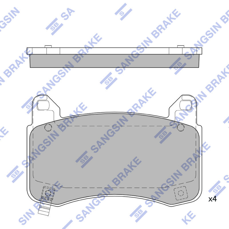 Тормозные колодки дисковые HI-Q SP2988