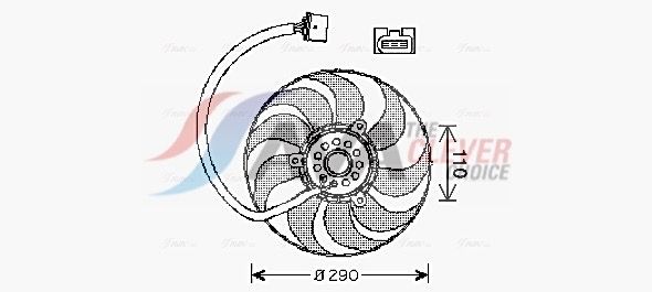 Вентилятор системи охолодження AVA QUALITY COOLING VN7522 - zapix