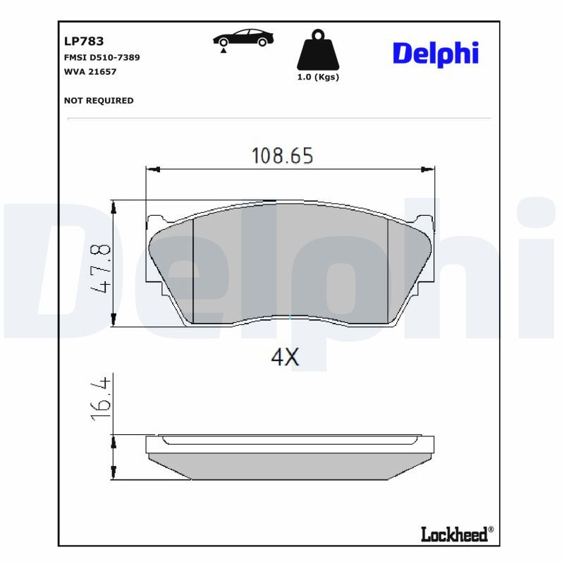 Гальмівні колодки дискові DELPHI LP783 - zapix