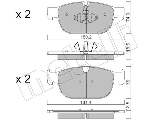 Гальмівні колодки дискові METELLI 2211200 - zapix