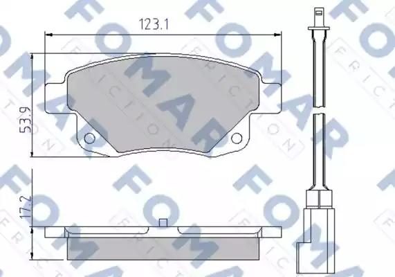 Гальмівні колодки дискові FOMAR FRICTION FO925281 - zapix