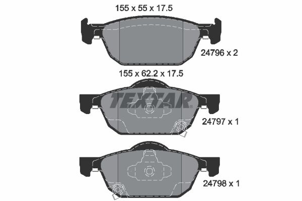 Гальмівні колодки дискові TEXTAR 2479601 - zapix