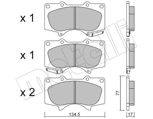 Гальмівні колодки дискові METELLI 2204540 - zapix