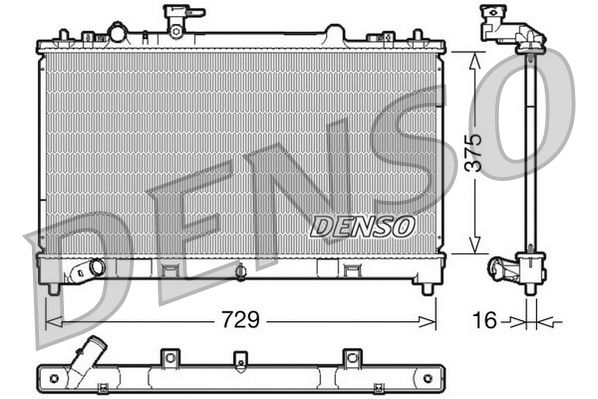 Радіатор охолодження двигуна DENSO DRM44023