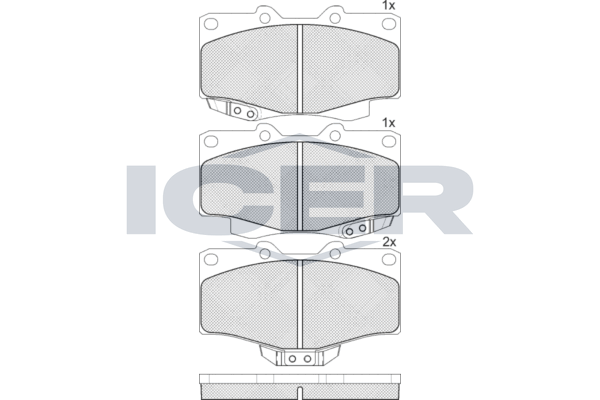Гальмівні колодки дискові ICER 141007 - zapix