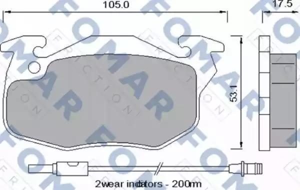 Гальмівні колодки дискові FOMAR FRICTION FO529481 - zapix