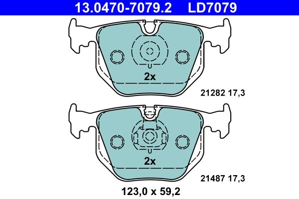 Гальмівні колодки дискові ATE 13047070792 - zapix