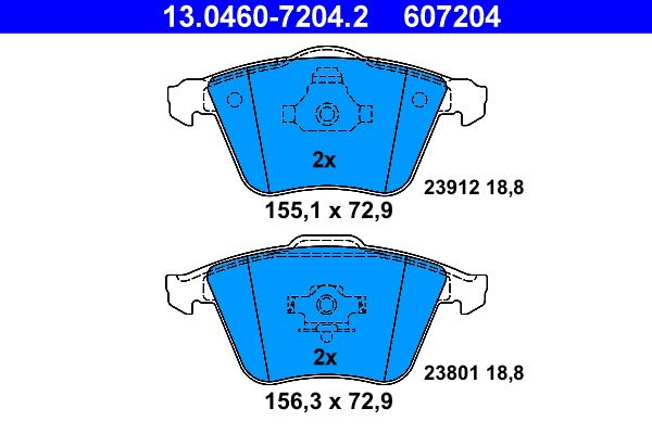 Гальмівні колодки дискові ATE 13046072042 - zapix