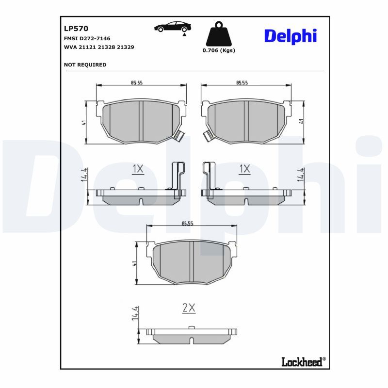 Гальмівні колодки дискові DELPHI LP570 - zapix