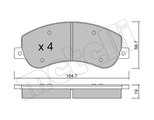 Гальмівні колодки дискові METELLI 2206801 - zapix