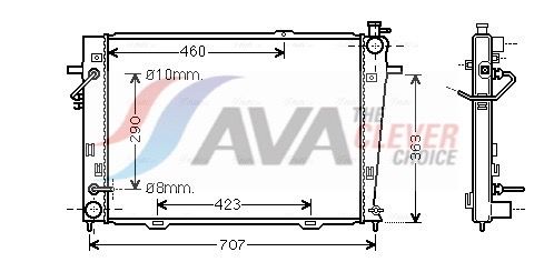 Радіатор охолодження двигуна AVA QUALITY COOLING HY2167 - zapix