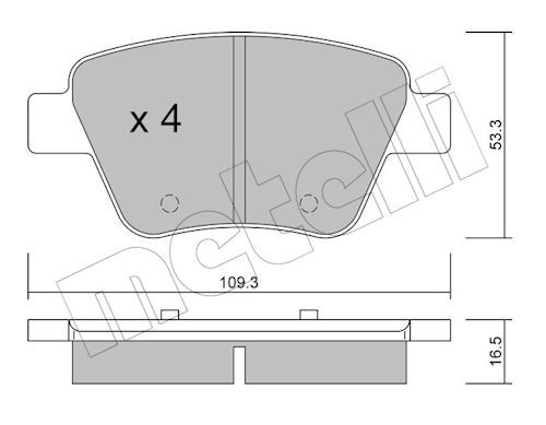 Гальмівні колодки дискові METELLI 2208890 - zapix