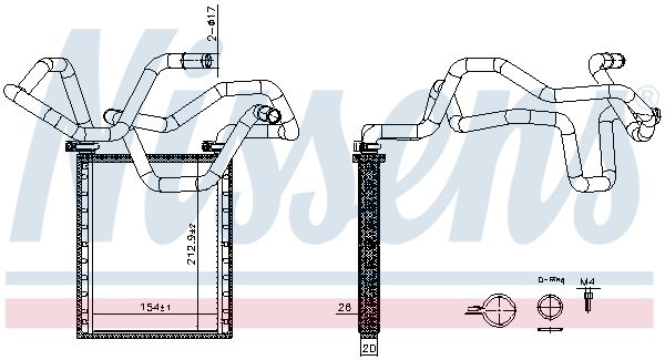 Радіатор пічки NISSENS 707305 - zapix