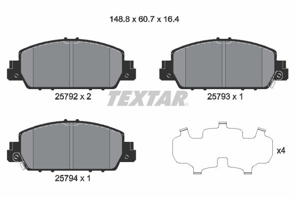 Гальмівні колодки дискові TEXTAR 2579201 - zapix